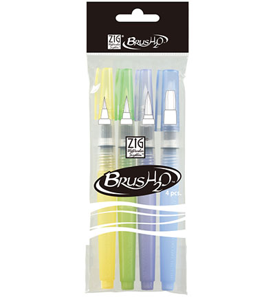 Set de 4 pinceaux réservoir d'eau Kuretake Zig