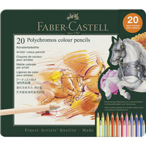Boîte Métal 20 Crayons de Couleur Polychromos Faber-Castell – Nouvelles Couleurs