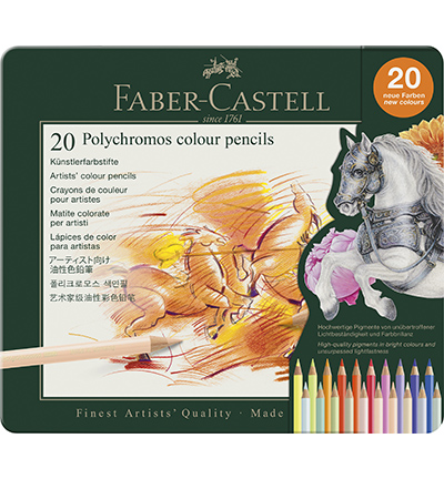 Boîte Métal 20 Crayons de Couleur Polychromos Faber-Castell – Nouvelles Couleurs