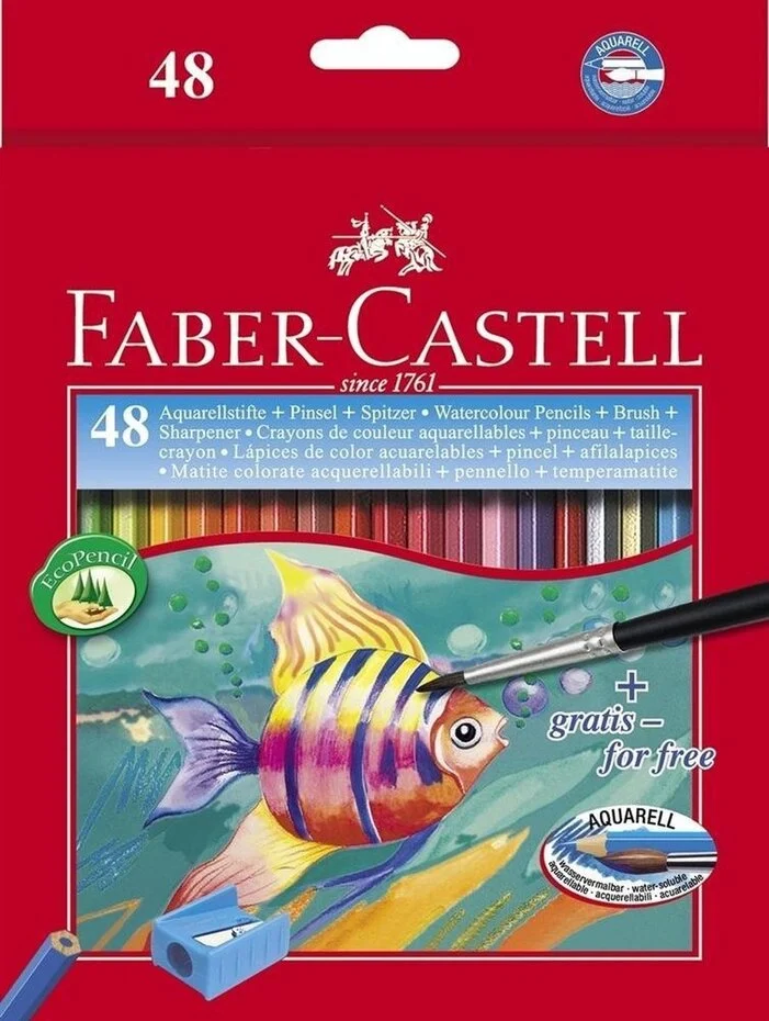 Crayons Aquarelle Faber-Castell Classic Colour - Boîte de 48
