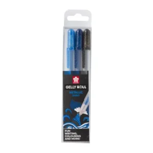 Set de 3 Stylos Gel Sakura Gelly Roll Metallic - Édition Ocean