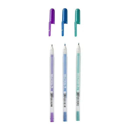 Set de 3 Stylos Gel Sakura Gelly Roll Moonlight Fluorescent "Ocean" – Image 2