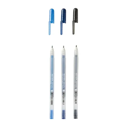 Set de 3 Stylos Gel Sakura Gelly Roll Metallic - Édition Ocean – Image 3