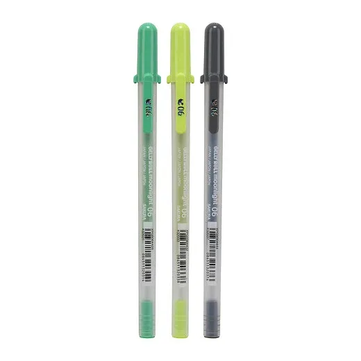 Set de 3 Stylos Gel Sakura Gelly Roll Moonlight 06 - Édition Botanical (0,35 mm) – Image 2