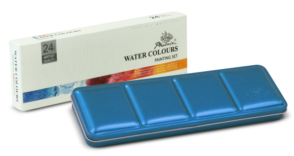 Phoenix Aquarelles Coffret en Métal - Ensemble de 24 demi-godets – Image 2